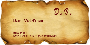 Dan Volfram névjegykártya